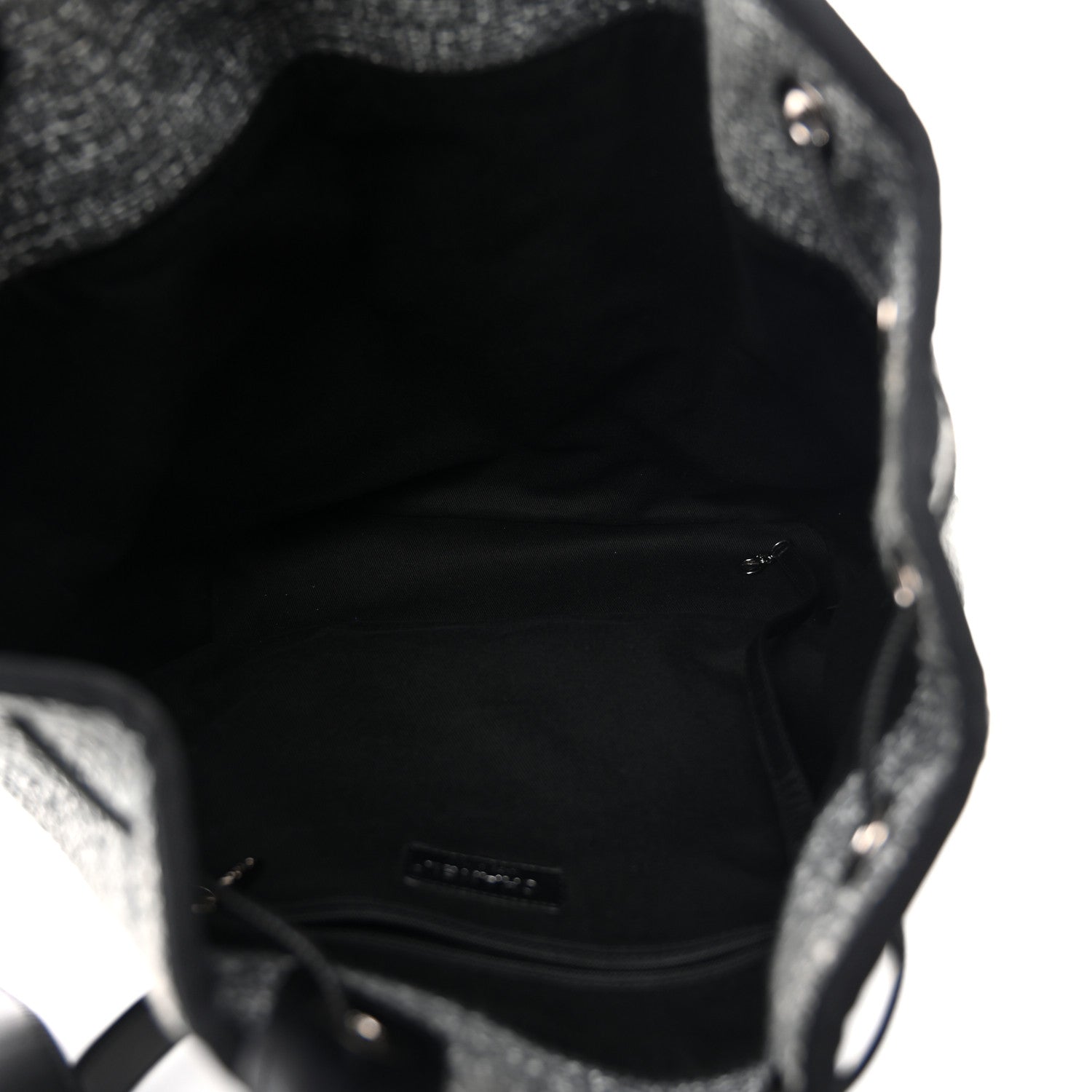 Chanel Canvas Large Deauville Backpack Charcoal 5 of 10