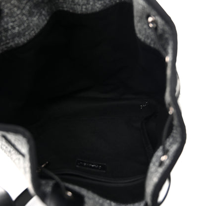 Chanel Canvas Large Deauville Backpack Charcoal 5 of 10