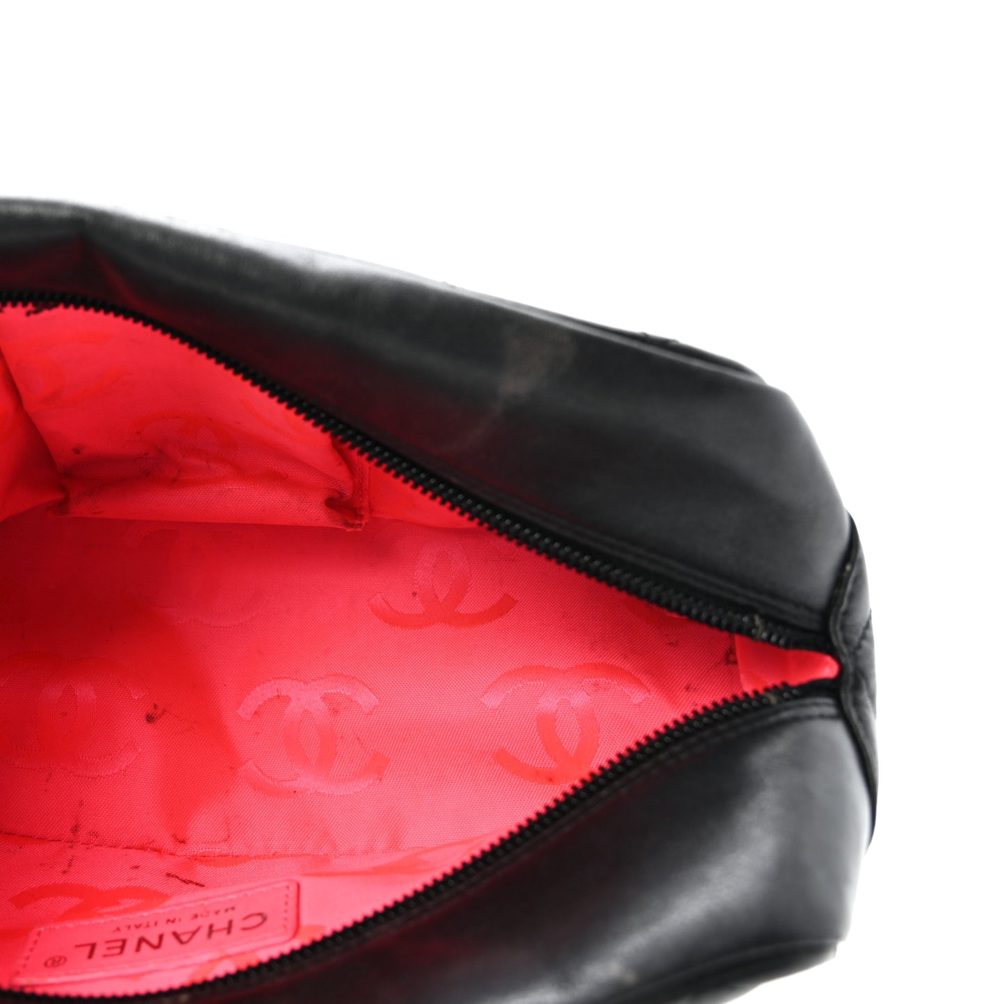 Calfskin Quilted Small Cambon Bowler Black