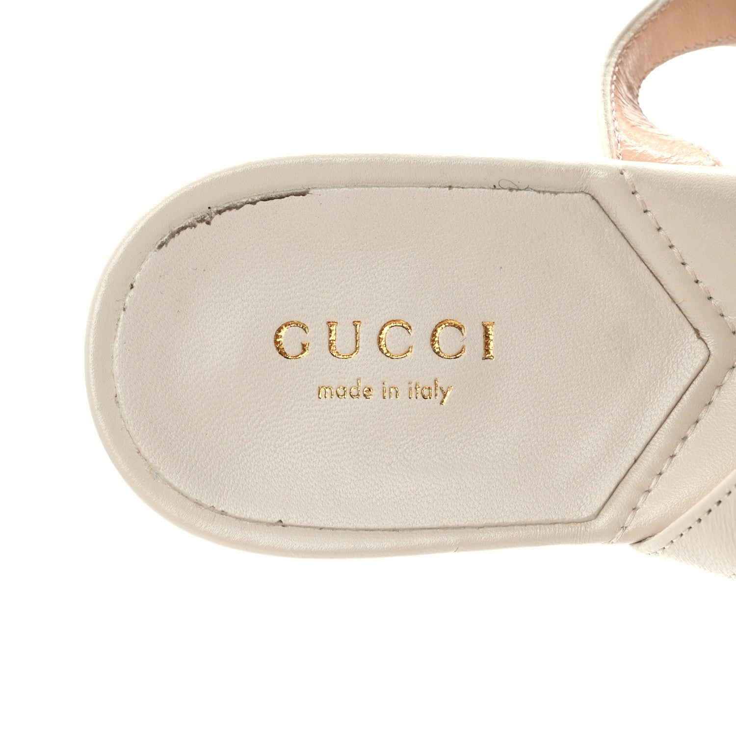 Gucci Nappa Matelasse Double G 35mm Thong Sandals 38.5 Mystic White 8 of 8