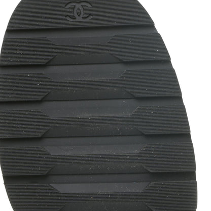 Chanel Shiny Calfskin Quilted Lace Up Combat Boots 37 Black 8 of 16