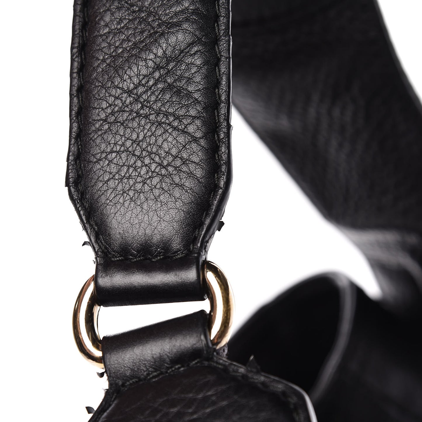 Pebbled Calfskin Medium Heritage Shoulder Bag Black