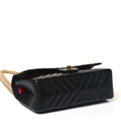 Chanel Sheepskin Chevron Quilted 2.55 Reissue 225 Flap Black 3 of 4