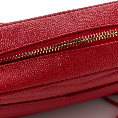 Saint Laurent Grain De Poudre Matelasse Monogram Mini Lou Camera Bag Eros Red 14 of 15