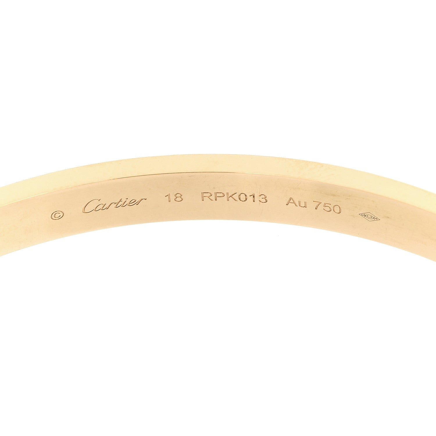 Cartier 18K Yellow Gold LOVE Bracelet 18 6 of 9