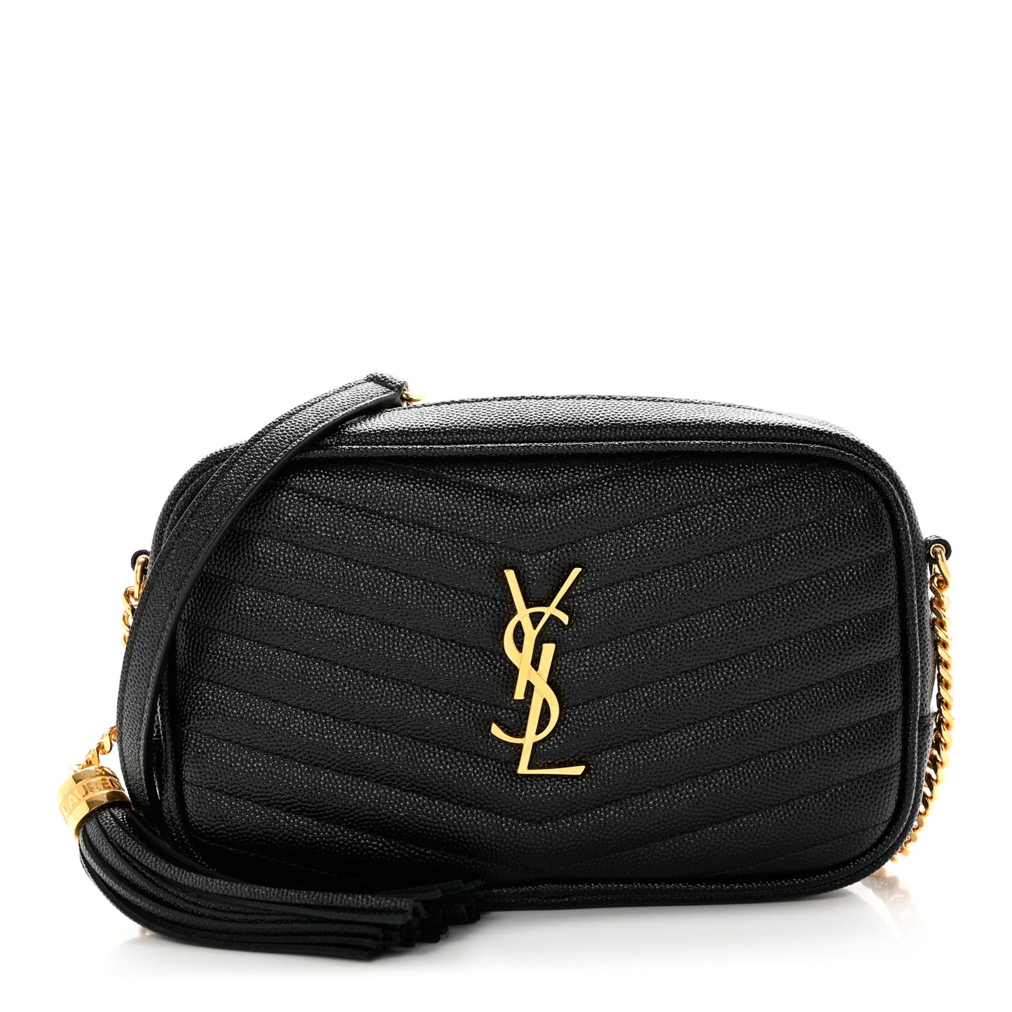 Grain De Poudre Matelasse Monogram Mini Lou Camera Bag Black
