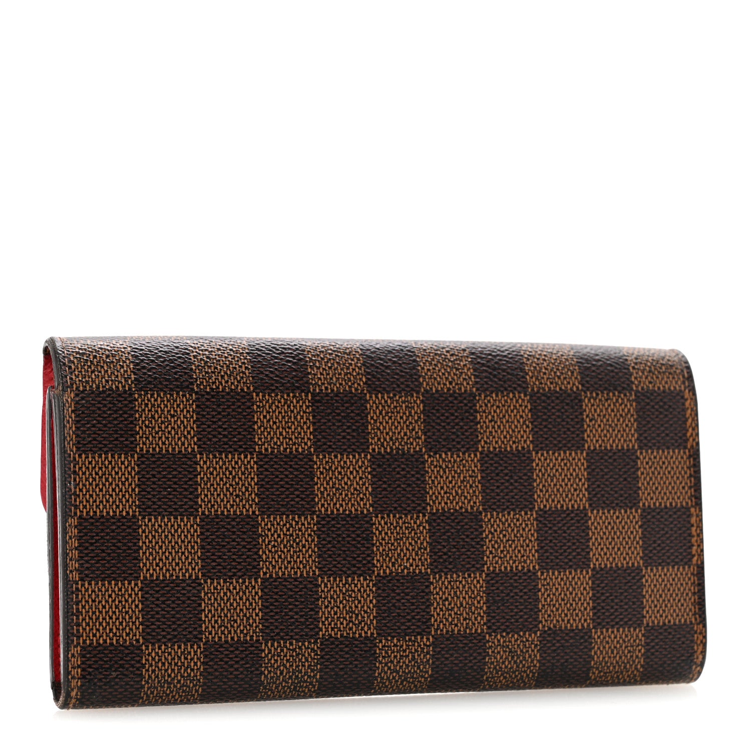 Louis Vuitton Damier Ebene Emilie Wallet Red 3 of 9
