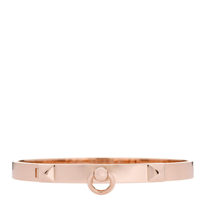 Hermes 18K Rose Gold PM Collier De Chien Bracelet SH 1 of 4