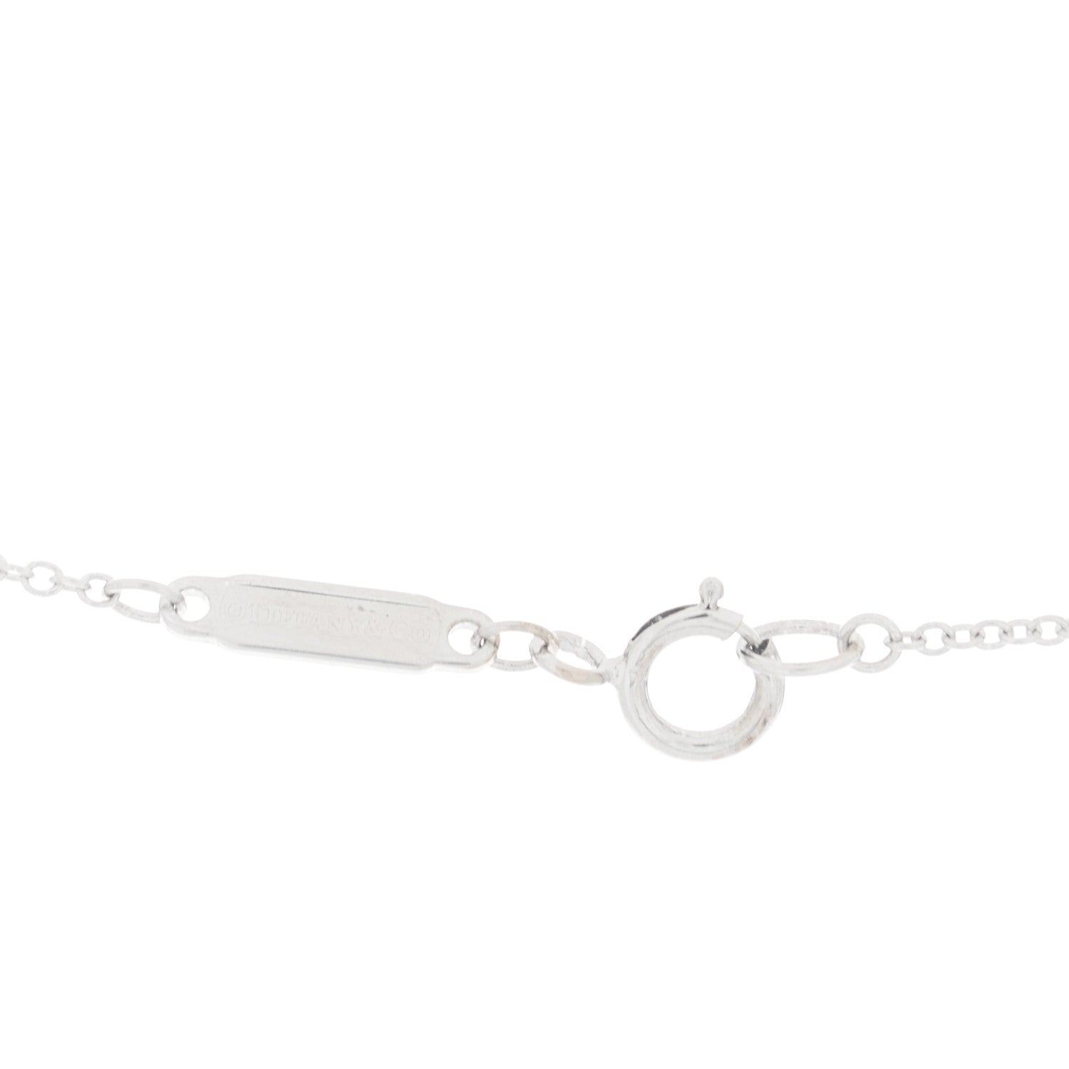 Tiffany 18K White Gold Diamond Tiffany T Baguette Pendant Necklace 3 of 6