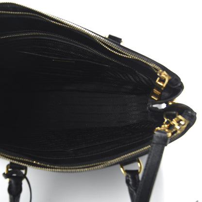 Prada Saffiano Medium Galleria Double Zip Tote Black 5 of 10