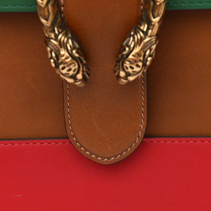Gucci Moon Calfskin Web Large Dionysus Bamboo Top Handle Bag Cuir Bright Evergreen Hibiscus Red 11 of 16