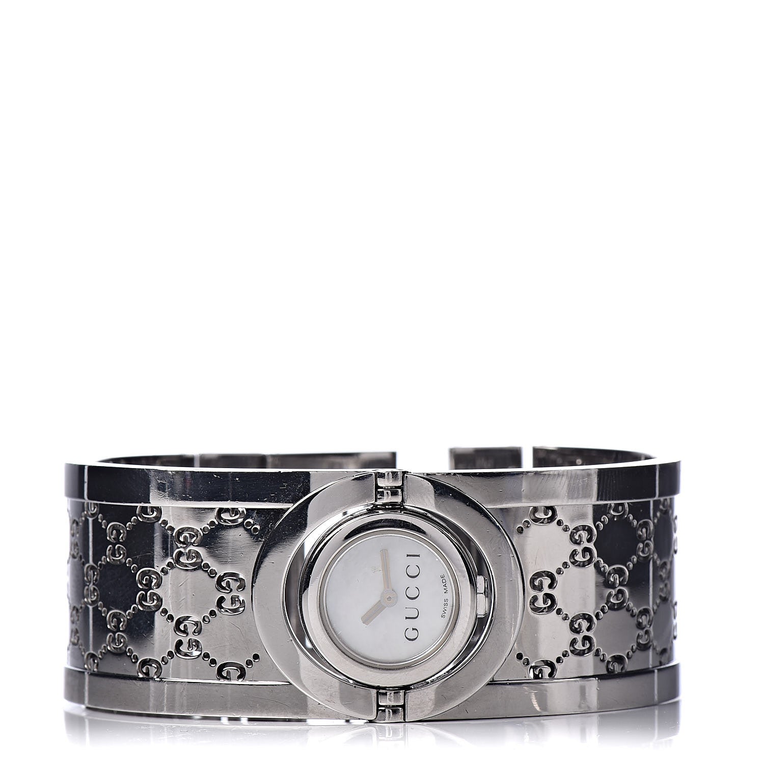 Gucci Stainless Steel Mother of Pearl 23mm Twirl Quartz Watch 3 of 5