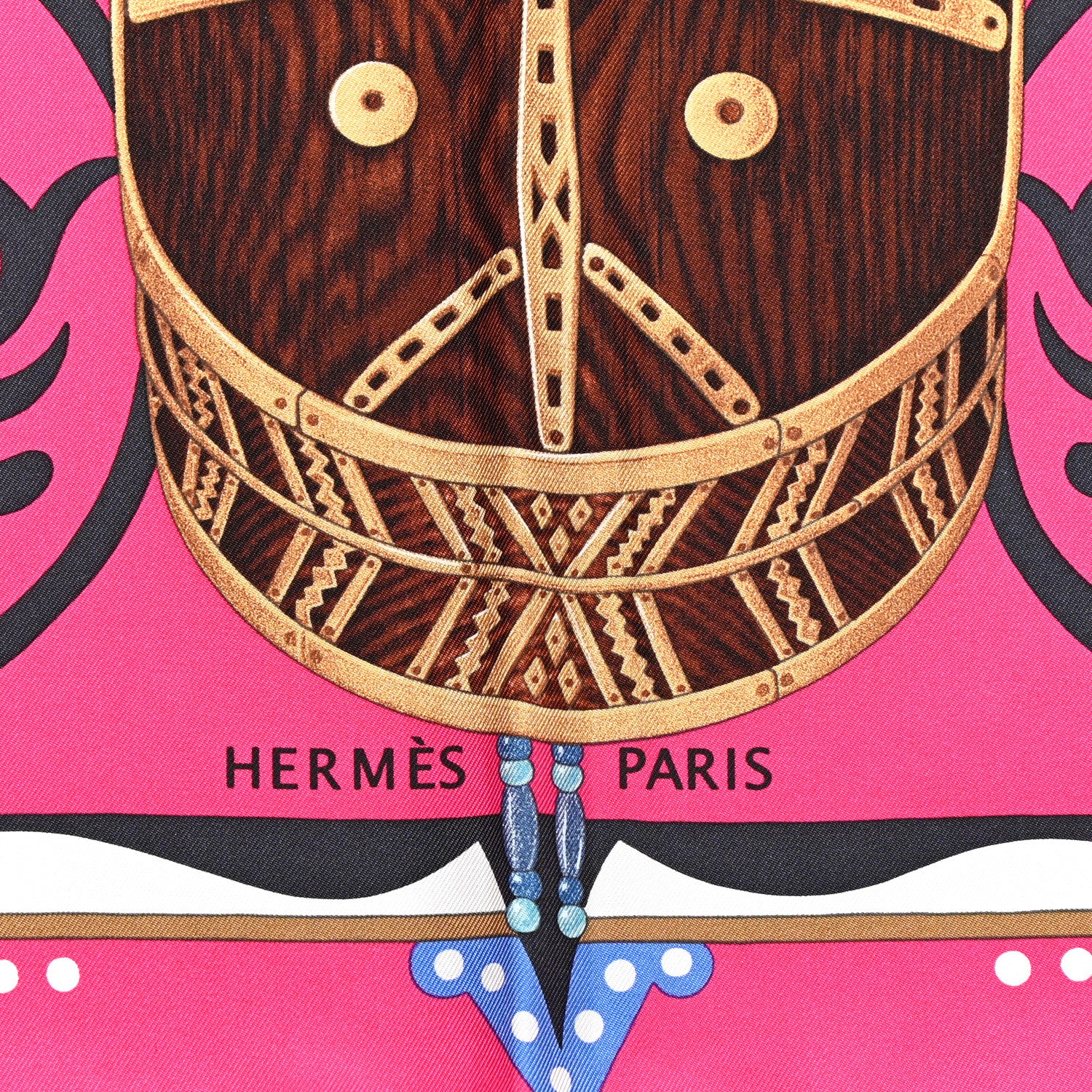 Hermes Silk Le Regard de L'Arctique Scarf 90 Fuchsia Bleu Jean 2 of 6