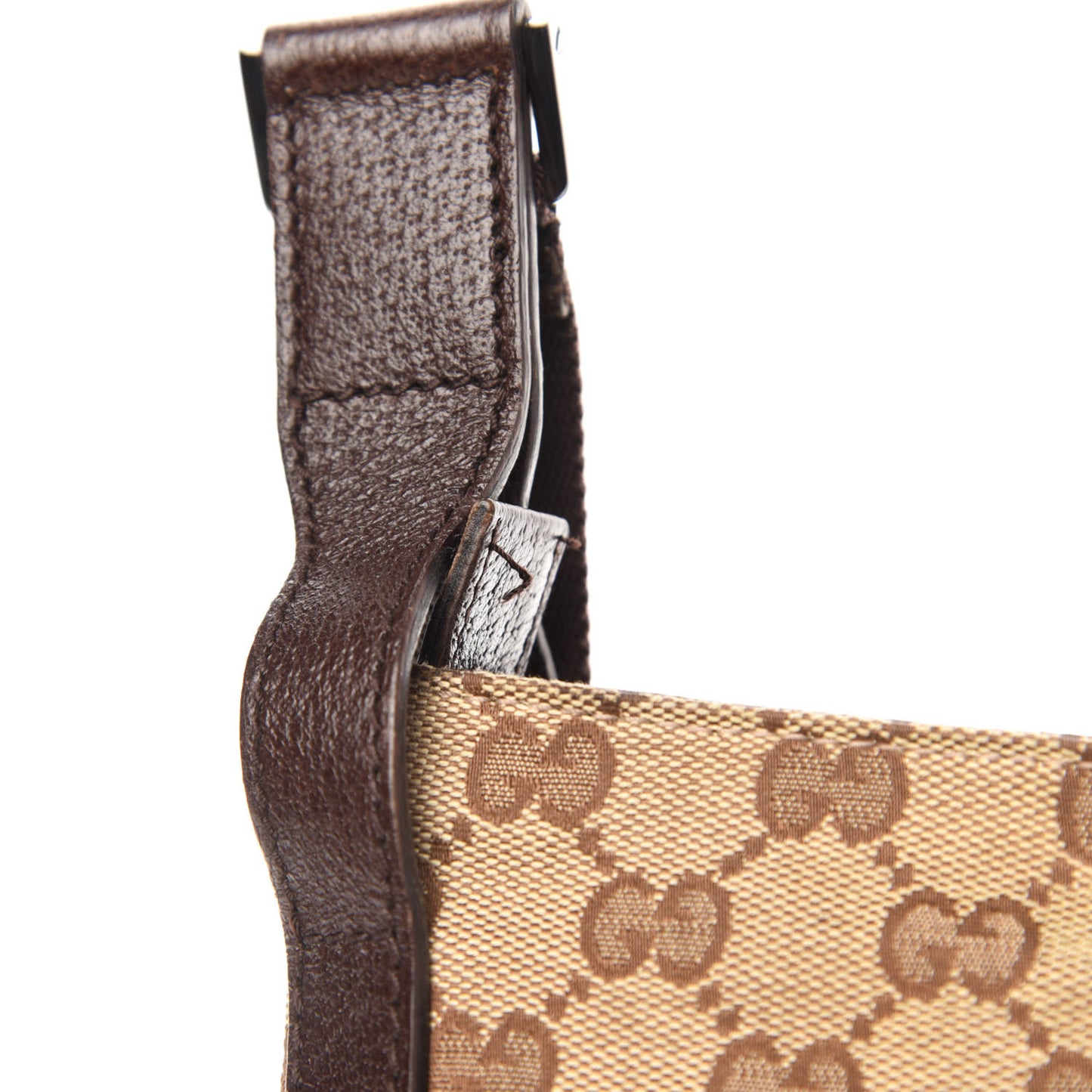 Monogram Flat Messenger Bag Dark Brown