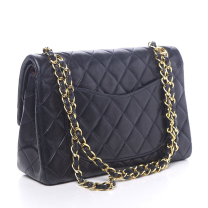 Chanel Lambskin Quilted Small Double Flap Navy 3 of 14