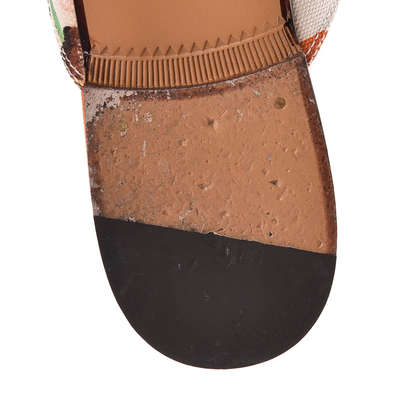 Canvas Garden Print Princetown Slippers 38 Ivory Multicolor