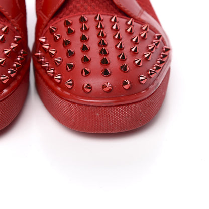 Christian Louboutin Calfskin Mesh Mens Seavaste 2 Flat Sneakers 48 Loubi Red 8 of 13