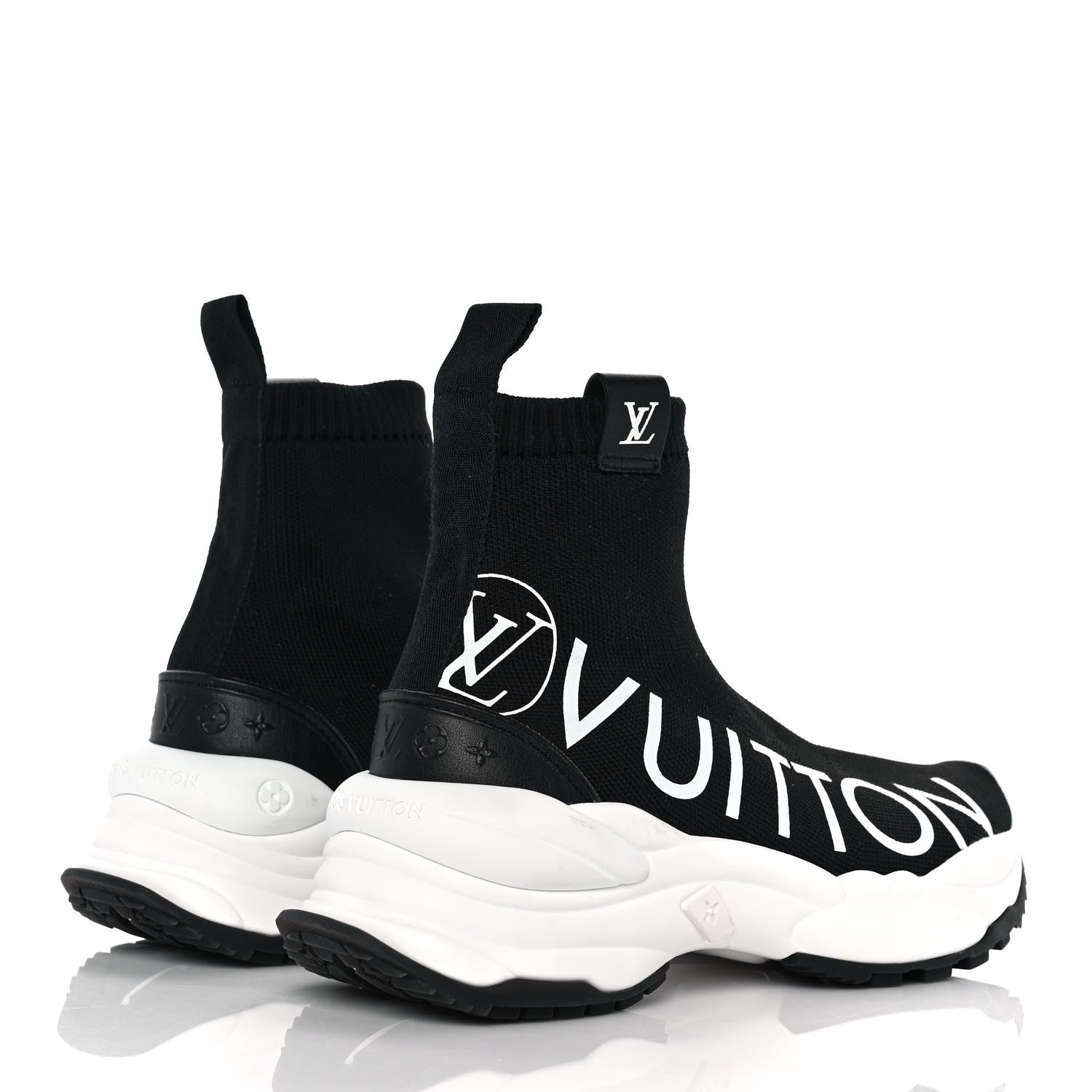 Louis Vuitton Stretch Fabric Run 55 Sneaker Boots 37 Black 4 of 7