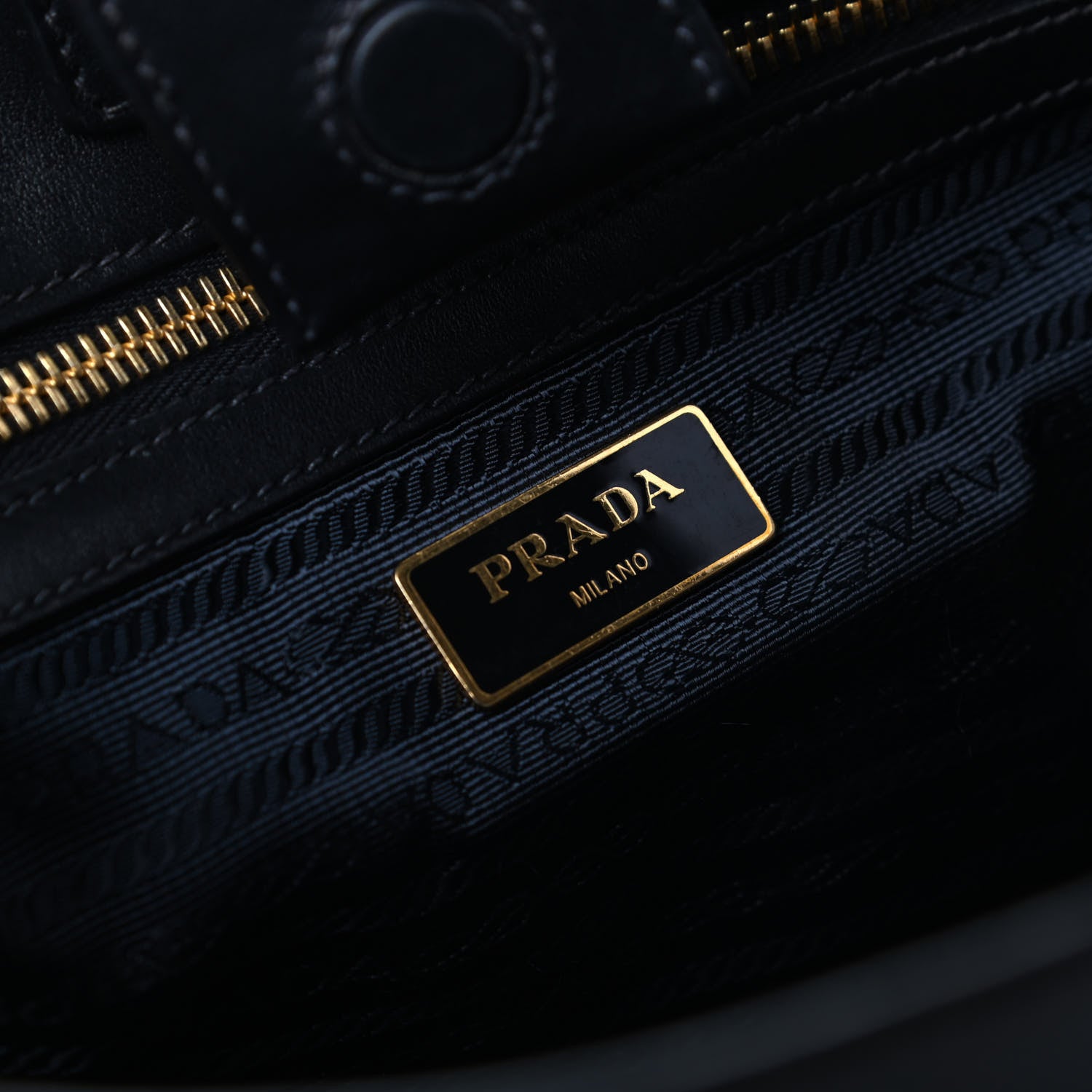 Prada Saffiano Soft Calfskin Small Zippered Tote Black 8 of 9