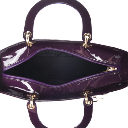 Christian Dior Patent Cannage Large Lady Dior Violet Purple 5 of 9