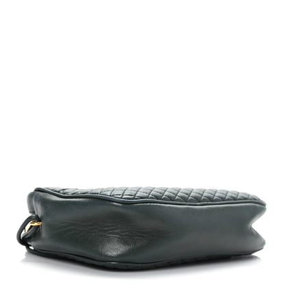 Saint Laurent Lambskin Quilted Victoire Camera Bag New Vert Fonce 4 of 10
