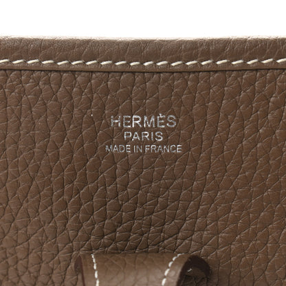 Hermes Taurillon Clemence Evelyne III PM Etoupe 6 of 11