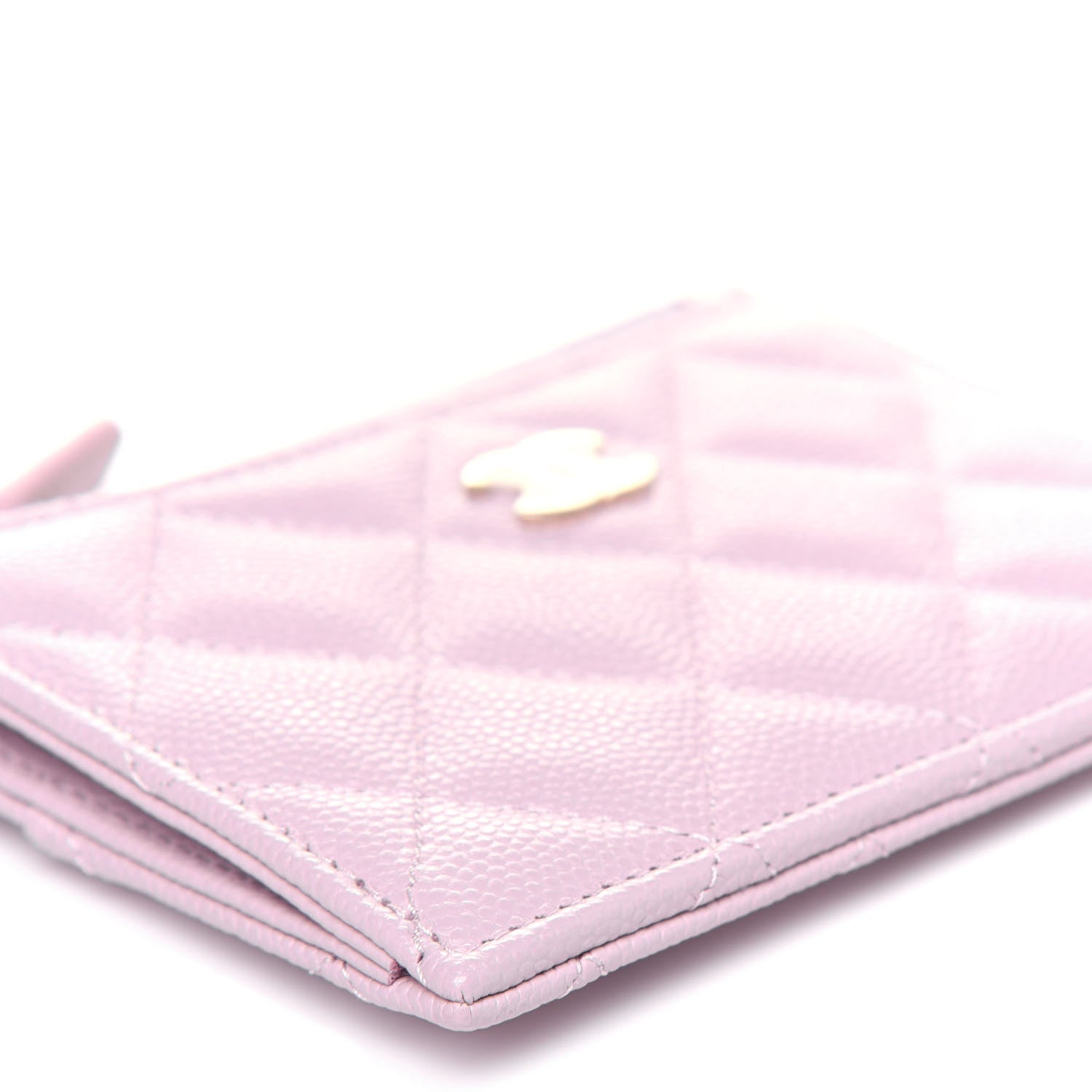 Chanel Caviar Quilted CC Zip Card Holder Light Pink 8 of 12