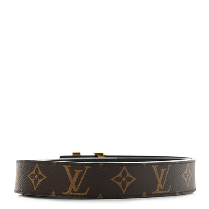 Louis Vuitton Calfskin Monogram 40mm LV Initiales Reversible Belt 90 36 Black 2 of 5