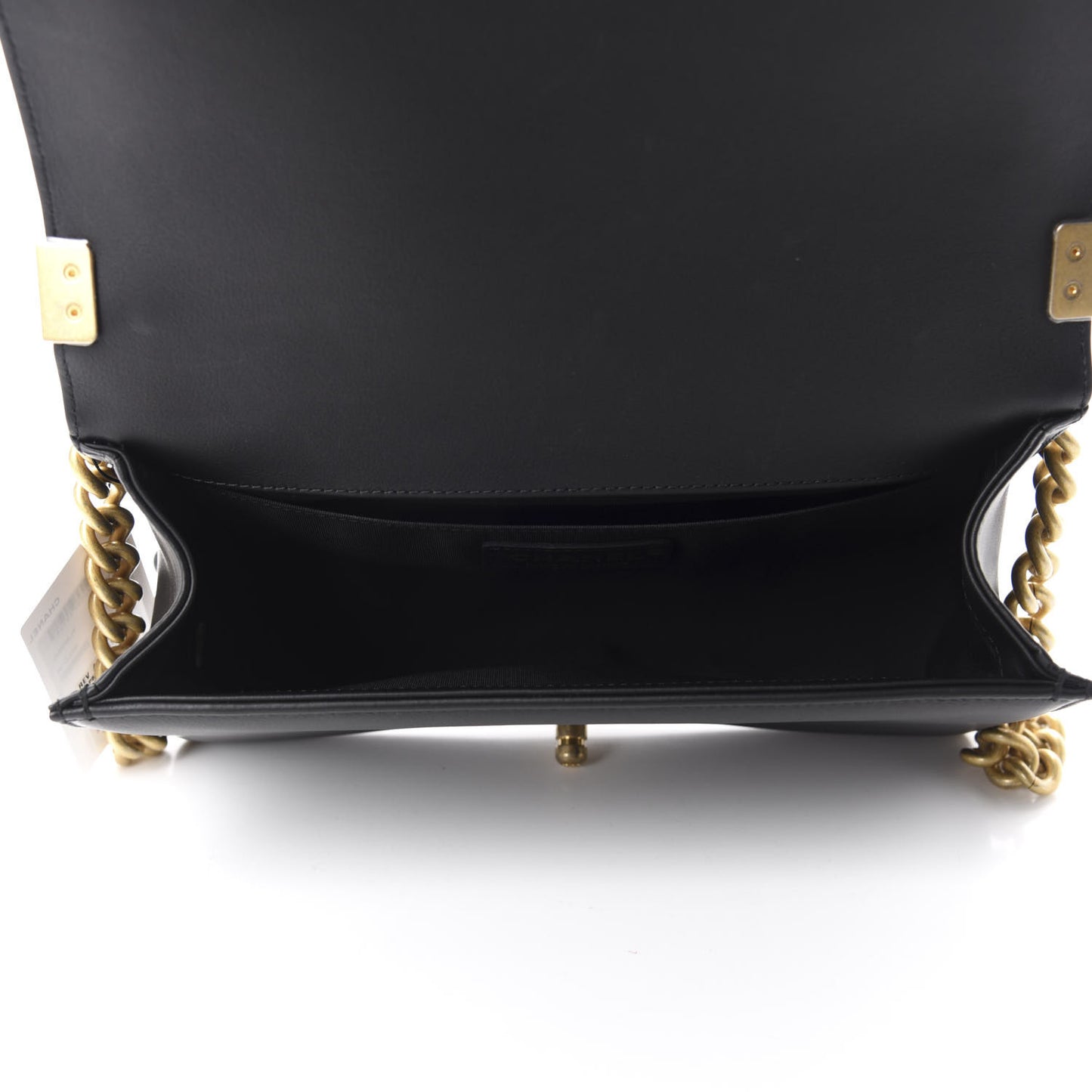 Lambskin Quilted Medium Boy Flap Black