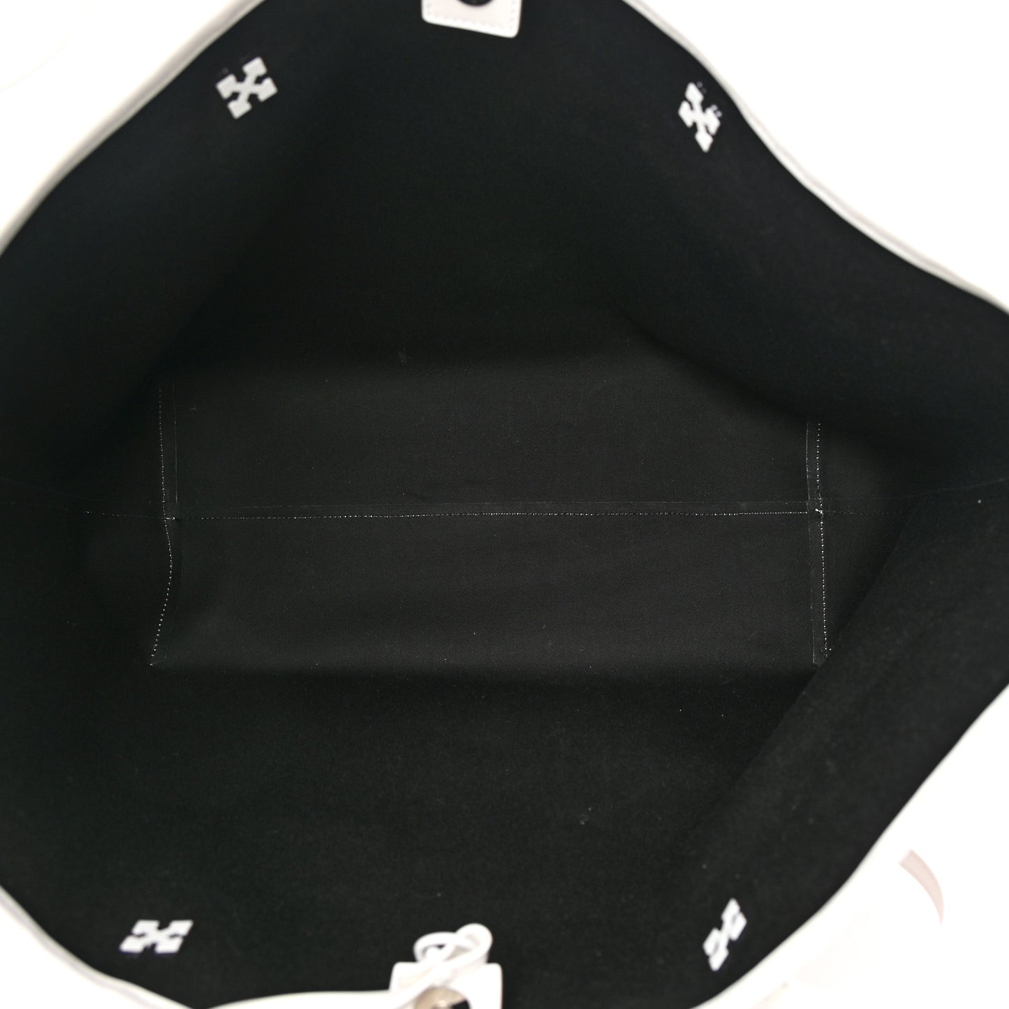 Coated Canvas Arrow Print Day Off Tote Bag White