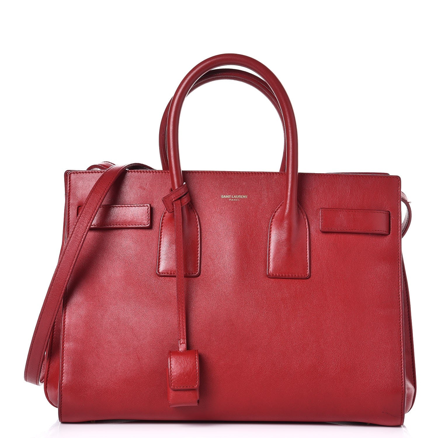 Saint Laurent Calfskin Small Sac De Jour Rouge Orient 1 of 31