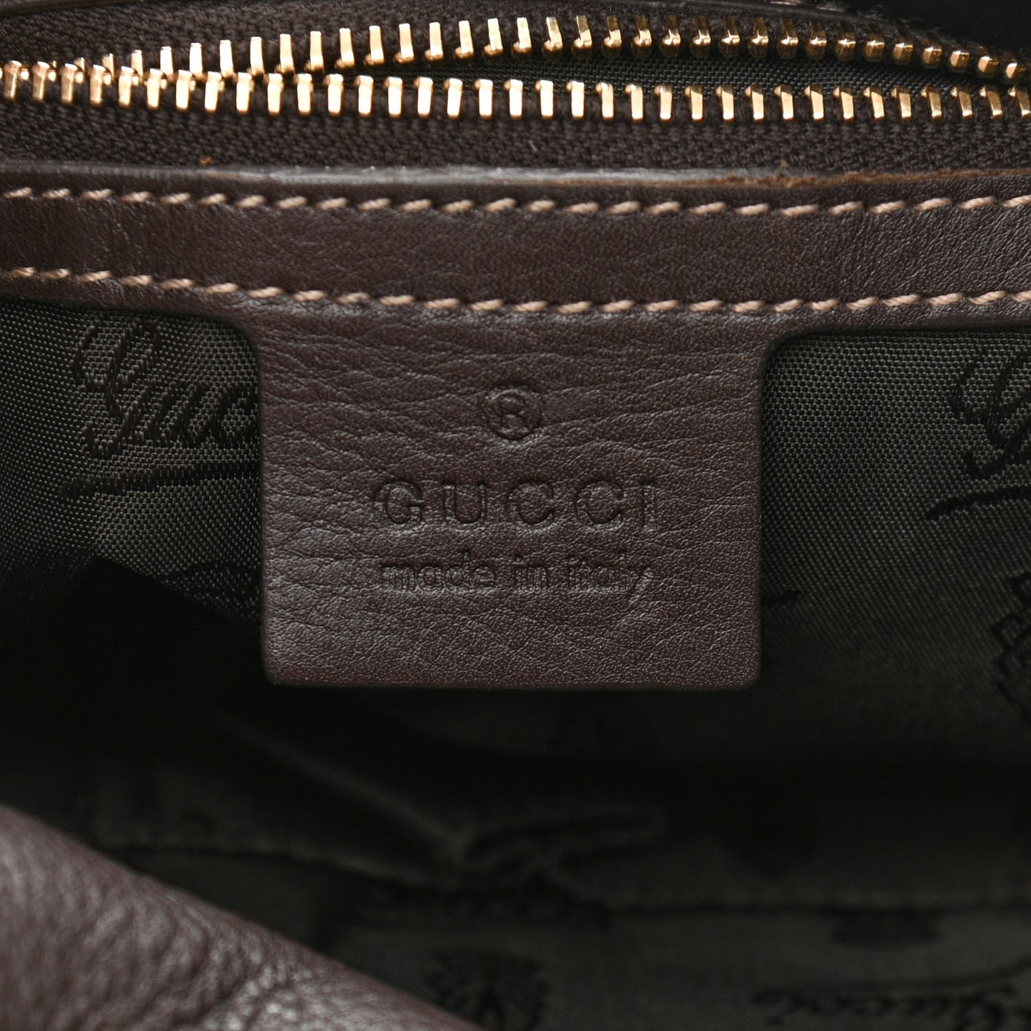 Crystal Monogram Small Hysteria Tote Dark Brown