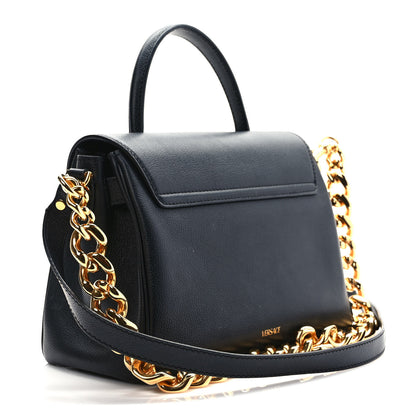 Versace Grained Calfskin La Medusa Top Handle Bag Black 2 of 7