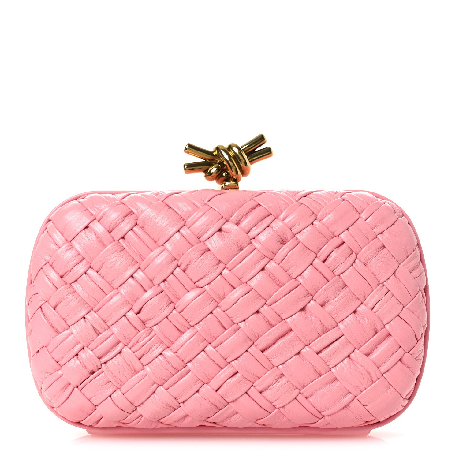 Bottega Veneta Foulard Intrecciato Minaudiere Knot Clutch Ribbon 1 of 12