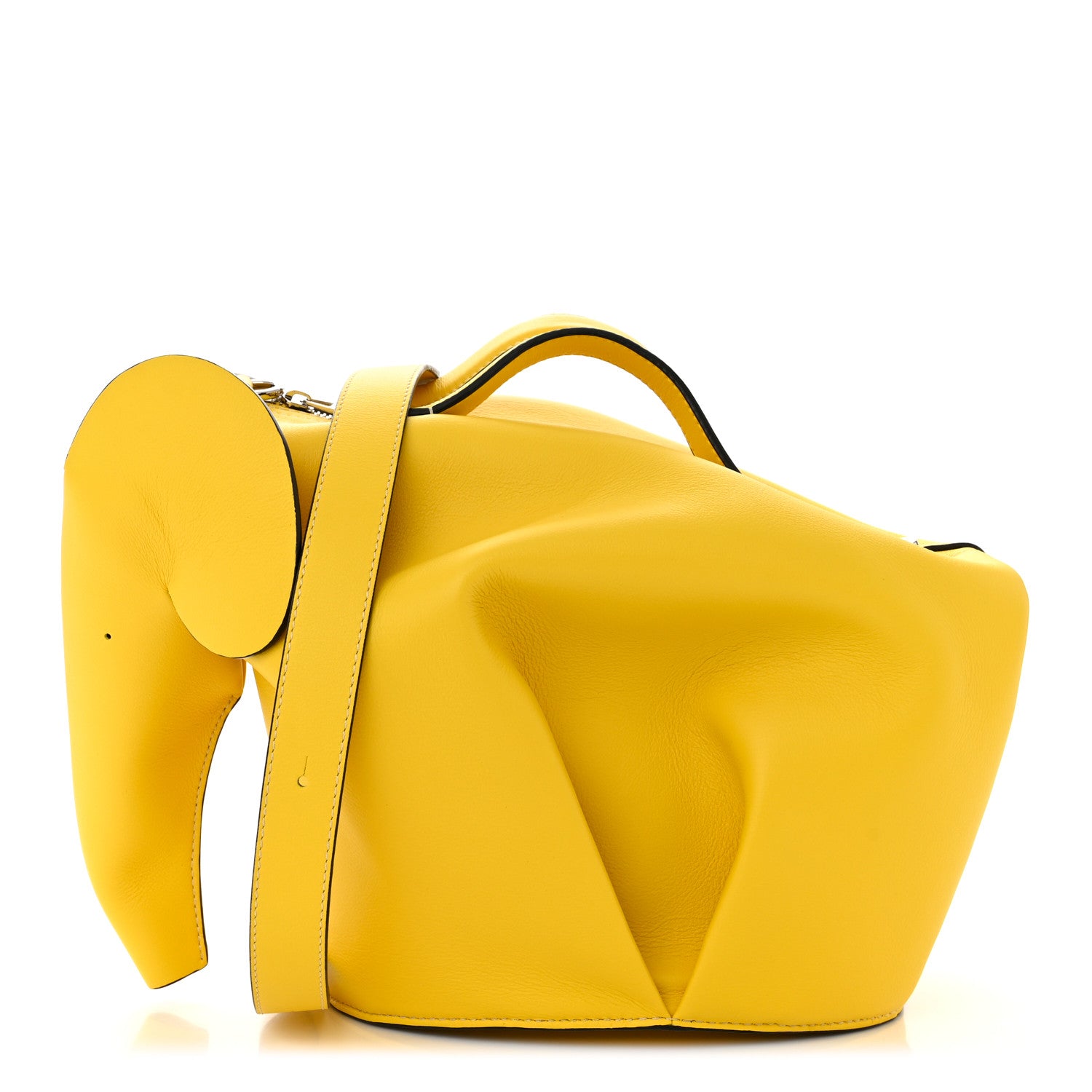 Loewe Calfskin Large Elephant Crossbody Bag Yellow 1 of 11