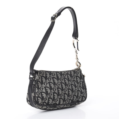 Christian Dior Monogram Shoulder Bag Black 2 of 7