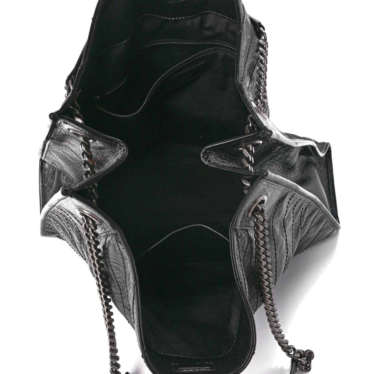 Saint Laurent Crinkled Calfskin Matelasse Monogram Niki Shoulder Bag Black 5 of 11
