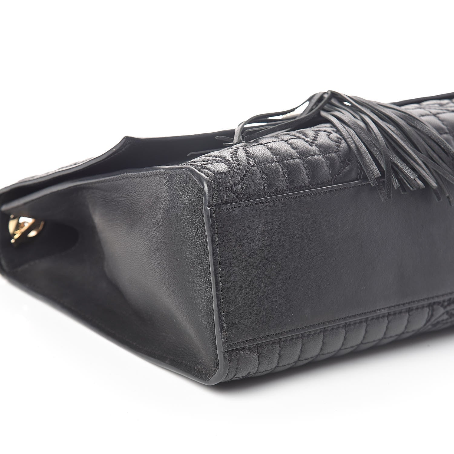 Versace Nappa Barocco Quilted Vanitas Medea Shoulder Bag Black 8 of 9