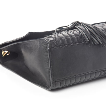 Versace Nappa Barocco Quilted Vanitas Medea Shoulder Bag Black 8 of 9