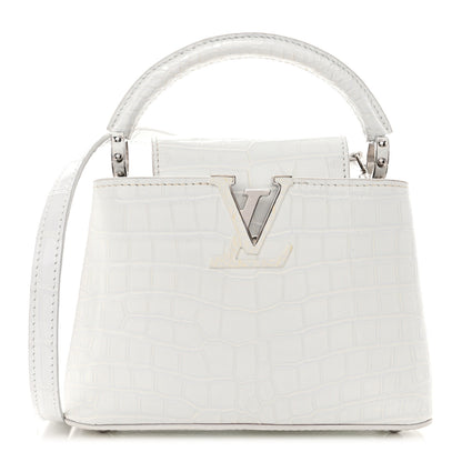 Louis Vuitton Crocodile Mini Capucines White 1 of 12