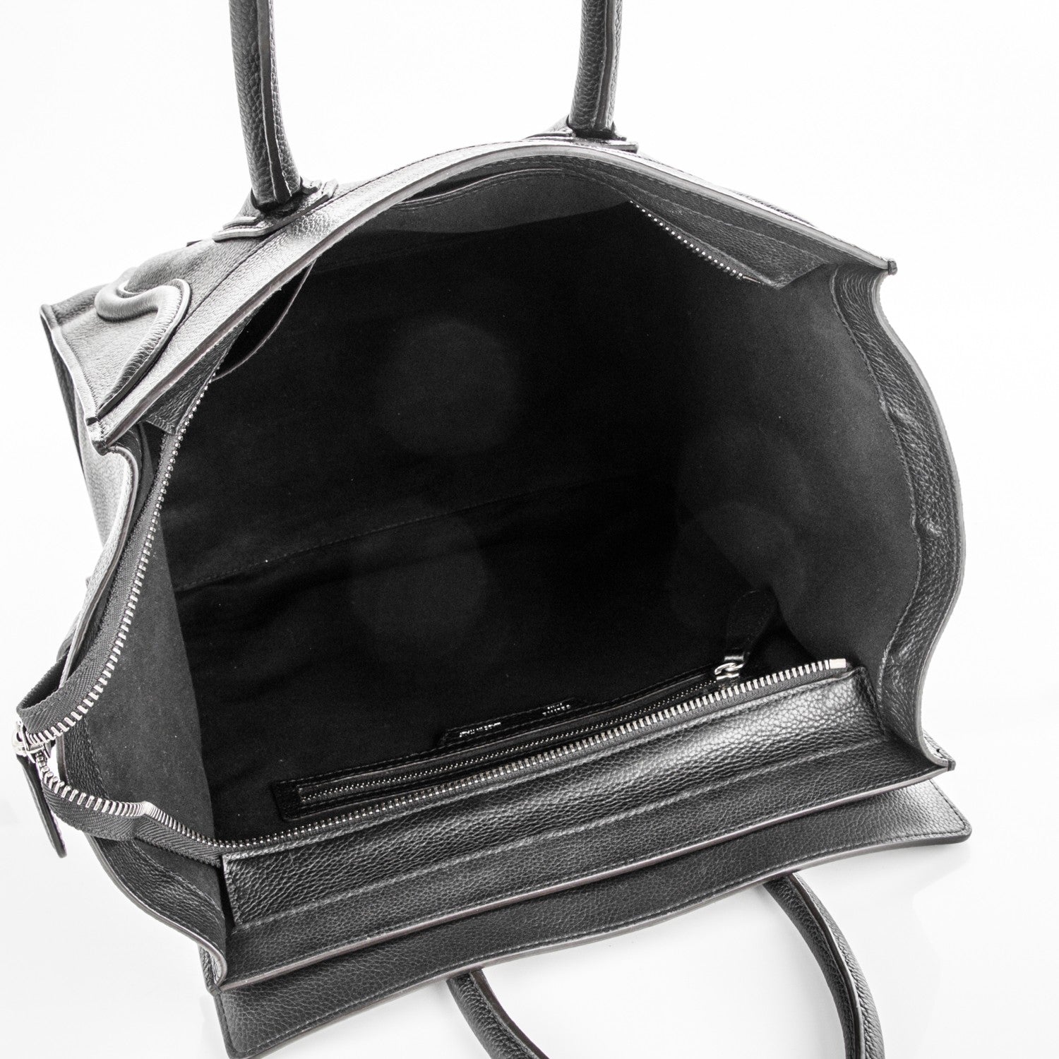 Celine Drummed Calfskin Mini Luggage Black 5 of 6