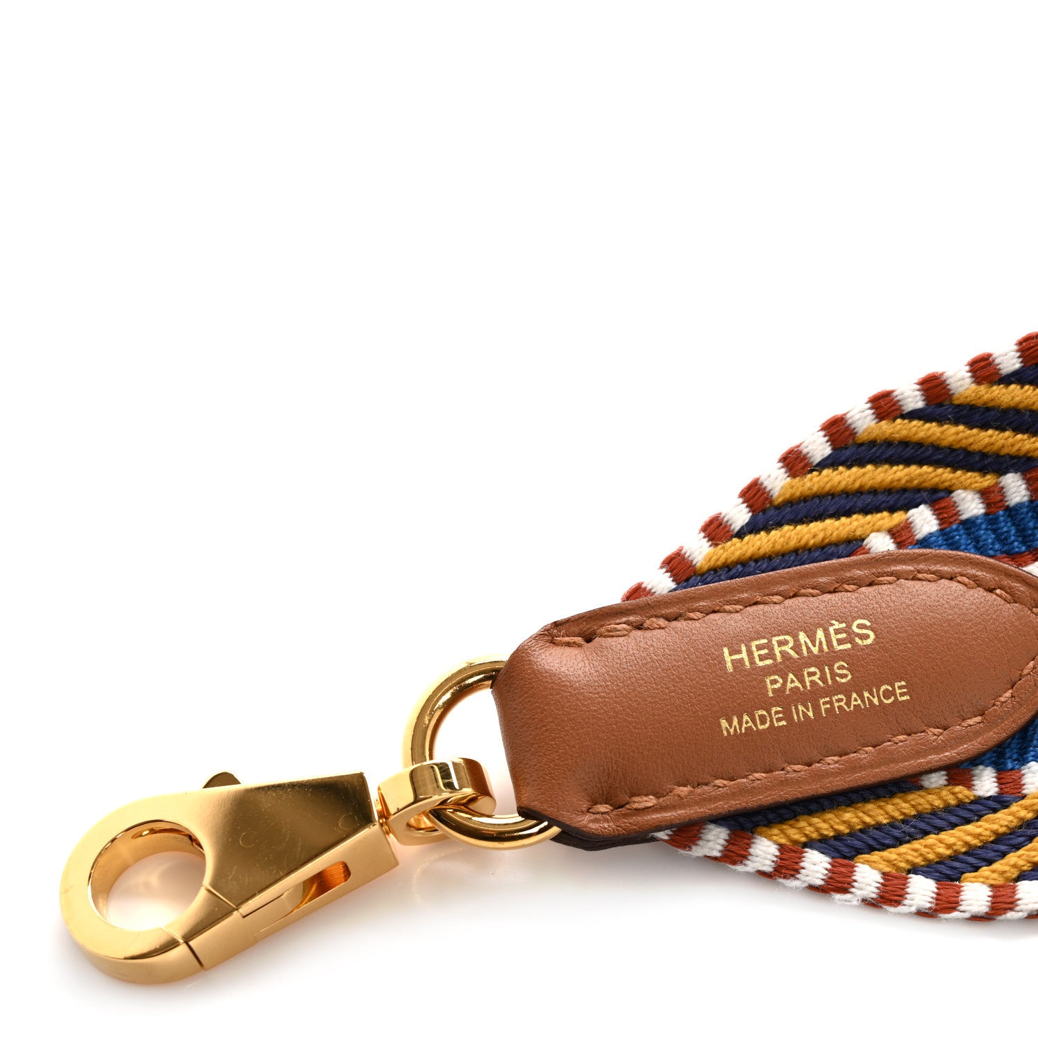 Hermes Toile Swift 50mm Sangle Cavale Shoulder Strap Ambre Rose D'Ete Gold 4 of 6