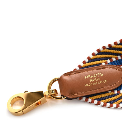 Hermes Toile Swift 50mm Sangle Cavale Shoulder Strap Ambre Rose D'Ete Gold 4 of 6