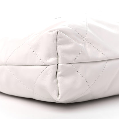 Chanel Shiny Calfskin Quilted Small Chanel 22 White 9 of 11