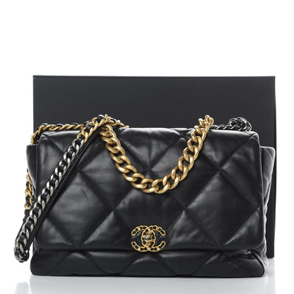 Chanel Goatskin Quilted Maxi 19 Flap Black 11 of 11