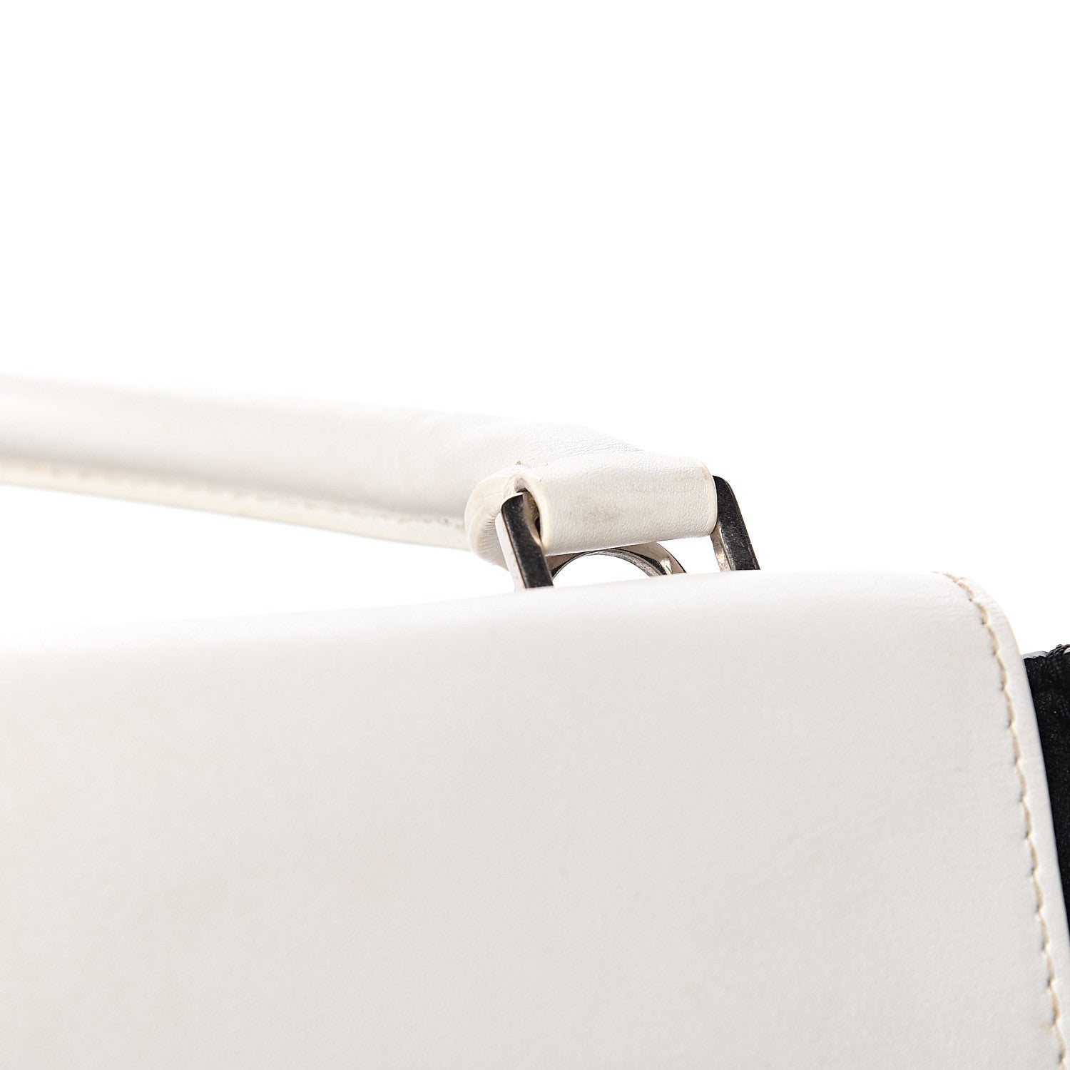 Celine Smooth Calfskin Suede Medium Tri-Color Trapeze White 8 of 11