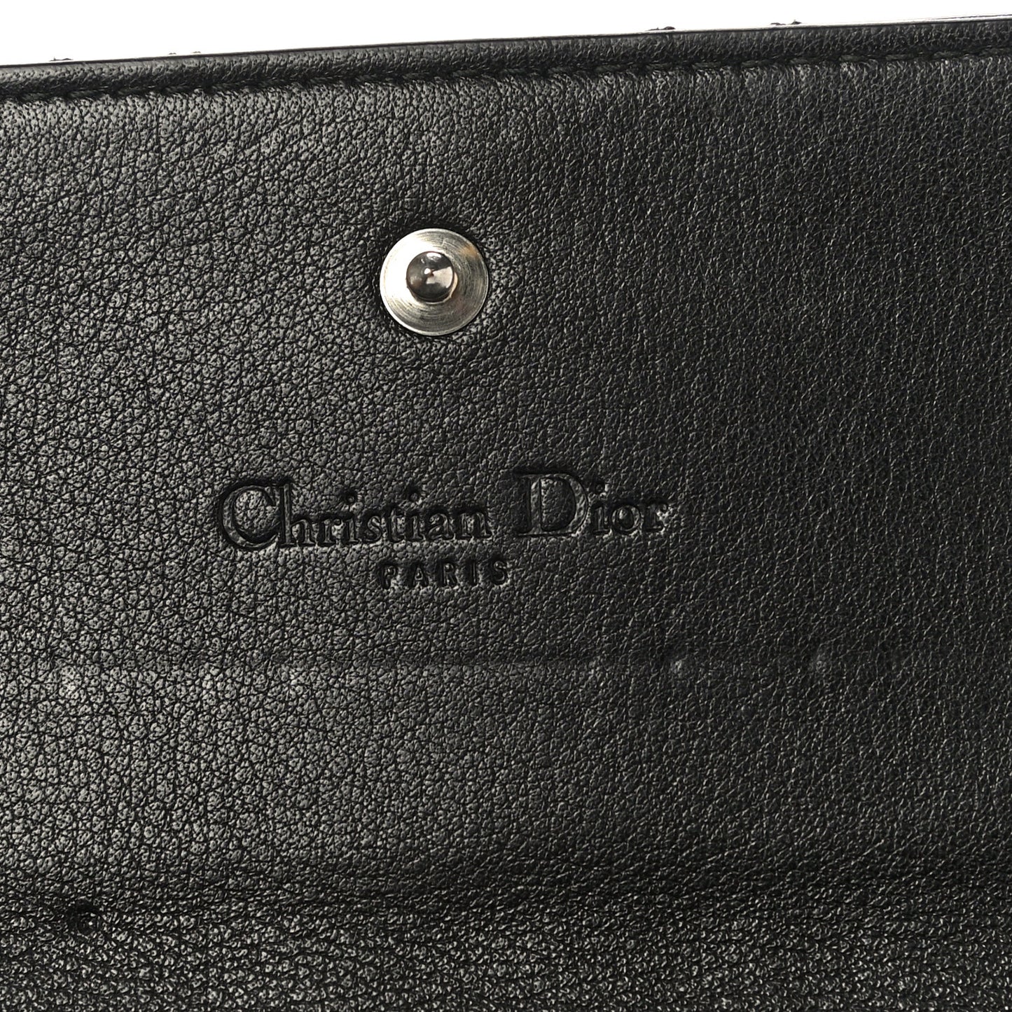 Patent Cannage Lady Dior Rendezvous Wallet On Chain Black