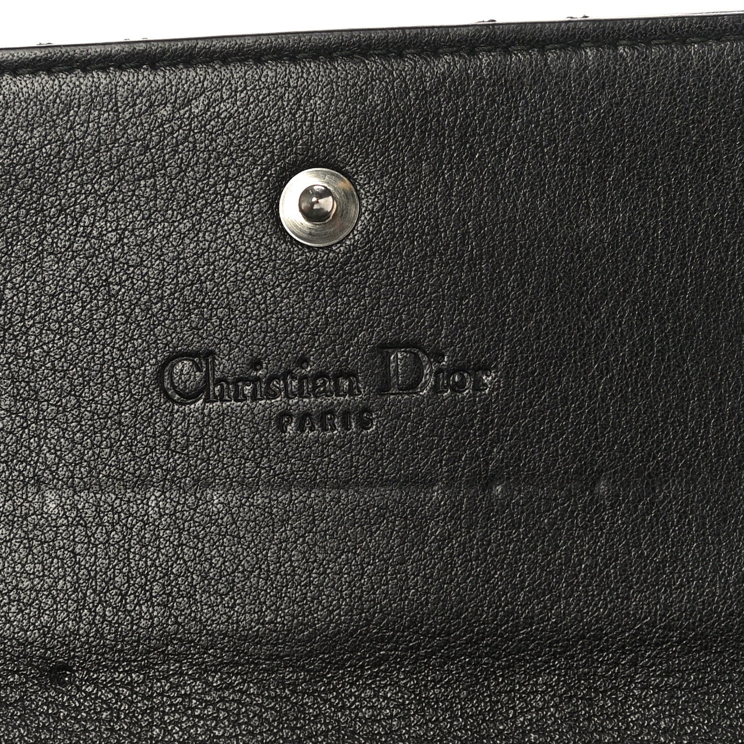 Christian Dior Patent Cannage Lady Dior Rendezvous Wallet On Chain Black 10 of 18