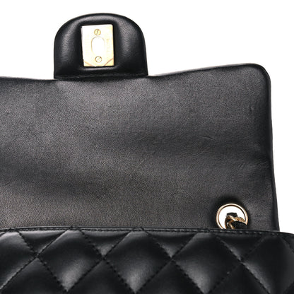 Chanel Lambskin Quilted Studded Mini Rectangular Flap Black 10 of 11