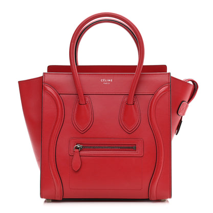 Celine Palmelato Micro Luggage Red 1 of 8